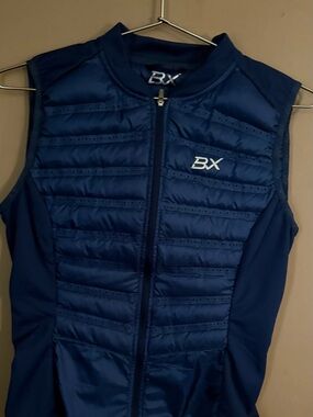 Women's Navy Quilted Performance Vest with Full Zip